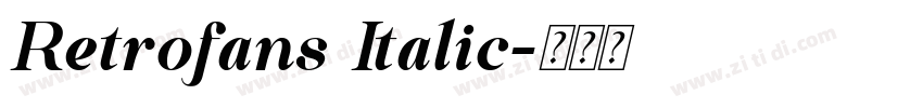 Retrofans Italic字体转换